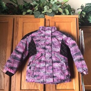 Free Country Girls Pink Swizzle Snow Flurry Boarder Jacket Hooded - XS (5/6)